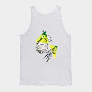 olive  lemon Tank Top